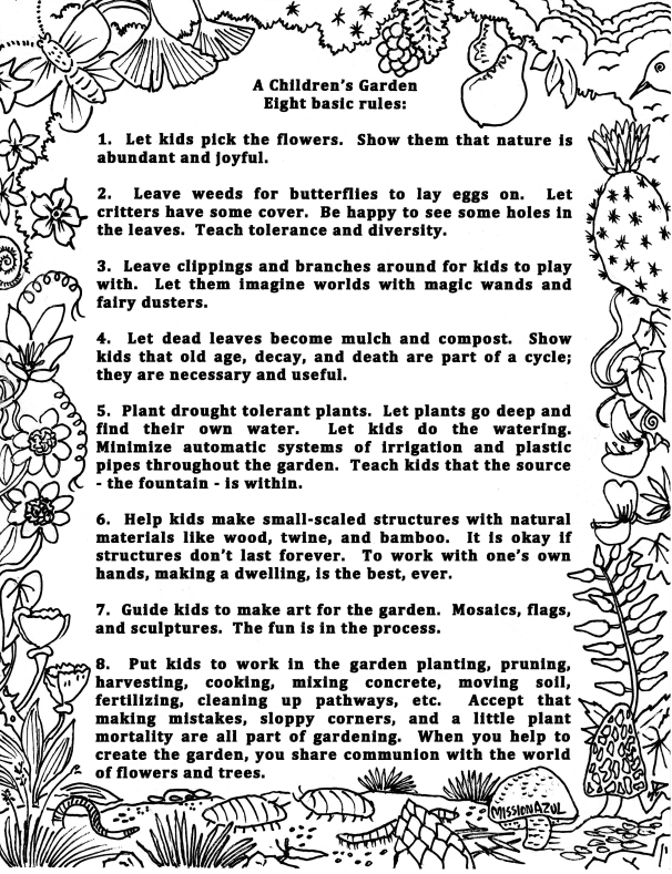 rules for childrens garden